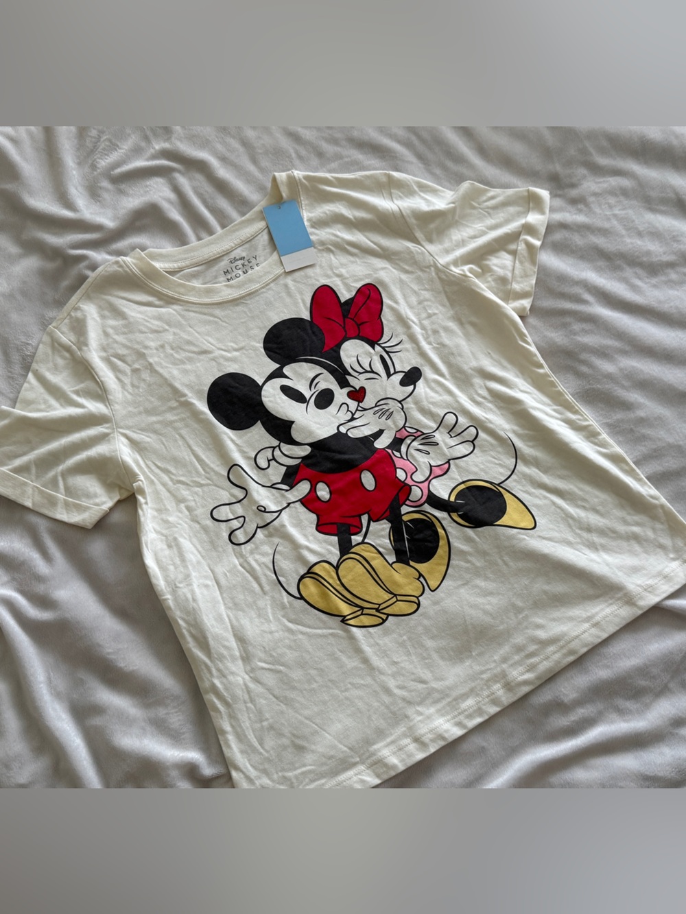 Disney Minnie & Mickey Cream Graphic Kids Tee
